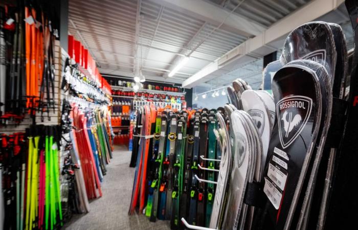 Slowing down in ski shops