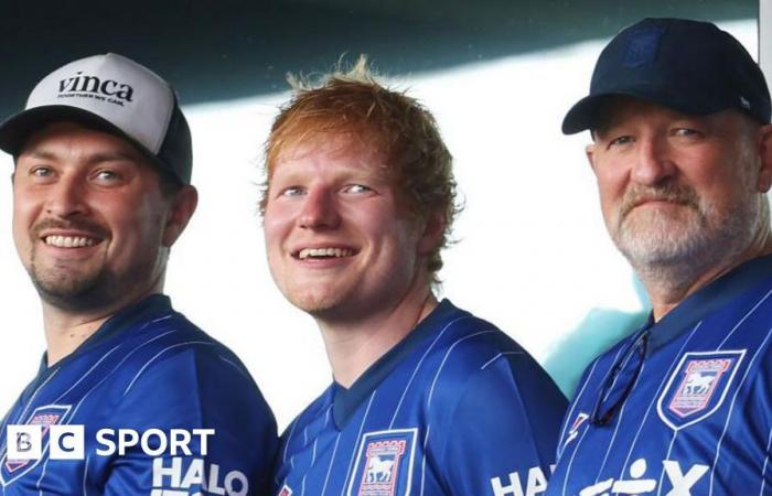 Ipswich Town beat Tottenham: Ed Sheeran plays part in ‘massive day’ for Tractor Boys