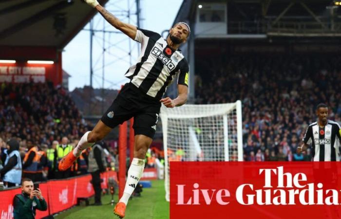 Manchester United 3-0 Leicester, Nottingham Forest 1-3 Newcastle, and more: football – as it happened | Soccer