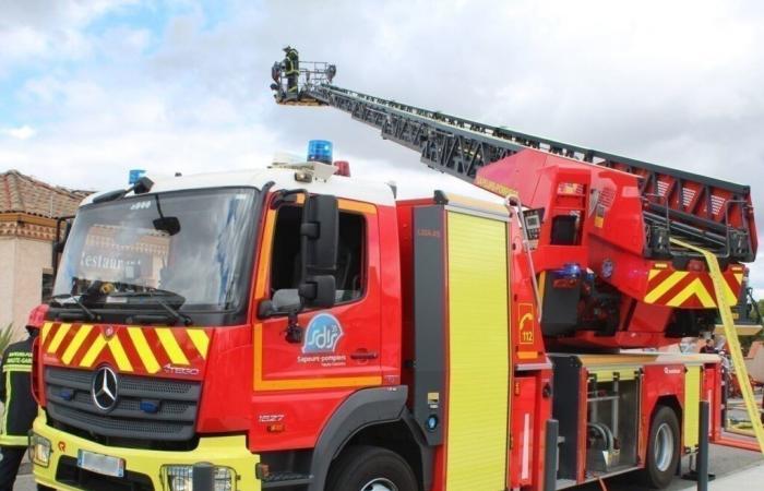 Near Toulouse. Fire breaks out in the garage, full of chemicals and lithium batteries