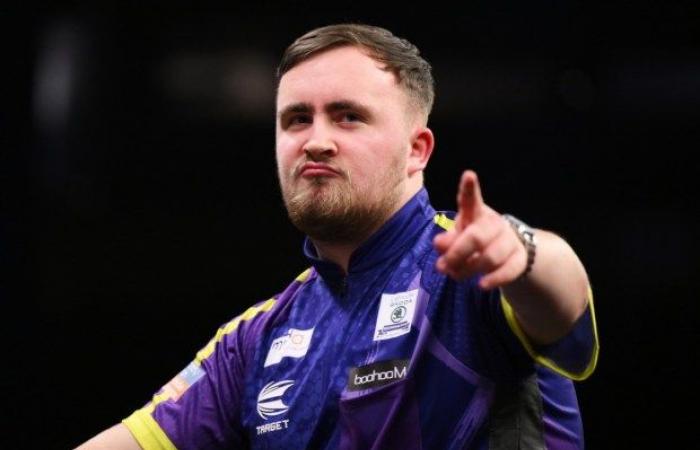 Luke Littler plays the showman at the Grand Slam of Darts as he misses out on record-breaking 9-darter by millimetres