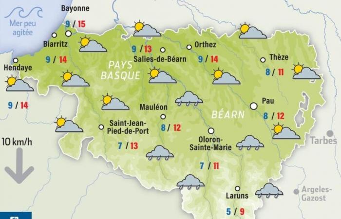 Temperatures dropping sharply and snow expected in the mountains in the Pyrénées-Atlantiques: discover your weather forecast for Tuesday