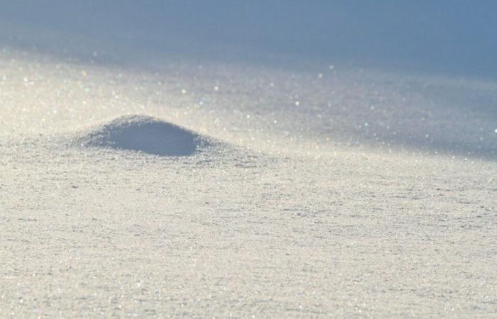 The Saudi Arabian desert transformed by snowfall