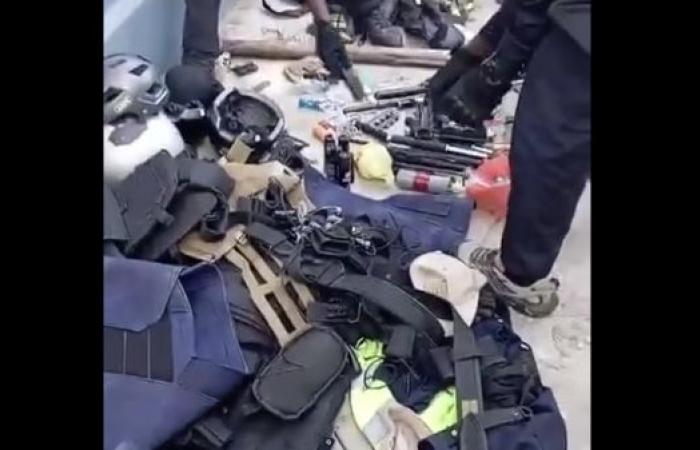 Seizure of several weapons of all types which allegedly belonged to Barthélémy Dias’s guards (Video)