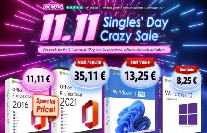 Buy Microsoft Office for life from €11.11 during Single Day at Godeal24 ????