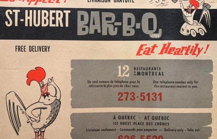 An old St-Hubert box from the 70s found in the attic of a chalet near Stoneham and given to the Martin family in exchange for a donation of $1000