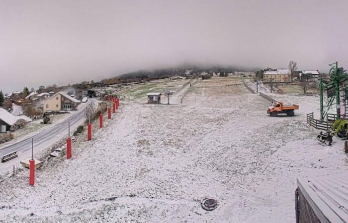 The first snow of the season fell on the heights of Haute-Loire