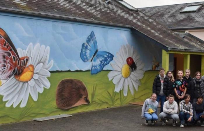 At Tessy-Bocage college, street art reaches the playground with the help of Blesea