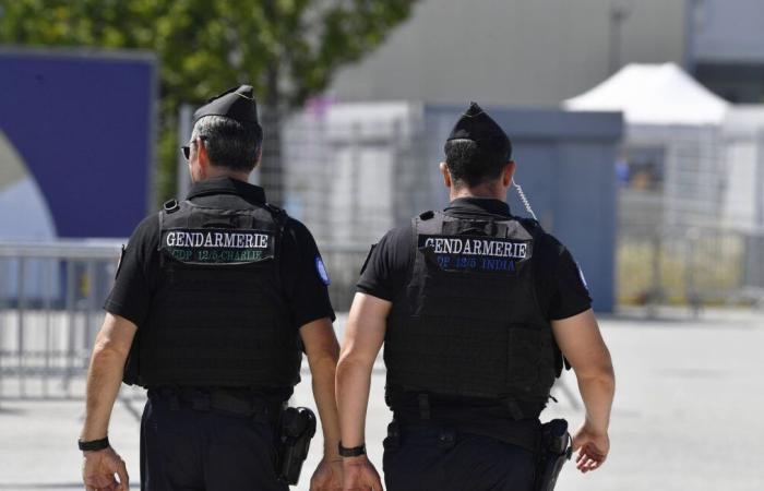 A woman dragged by a man on the roadway of an A7 motorway rest area