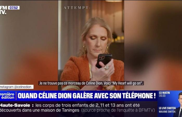 When Celine Dion struggles with her phone!