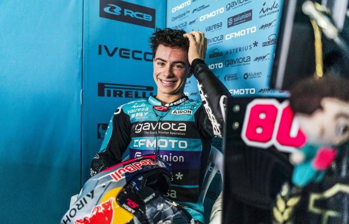 Moto3: David Alonso helps the victims of Valencia