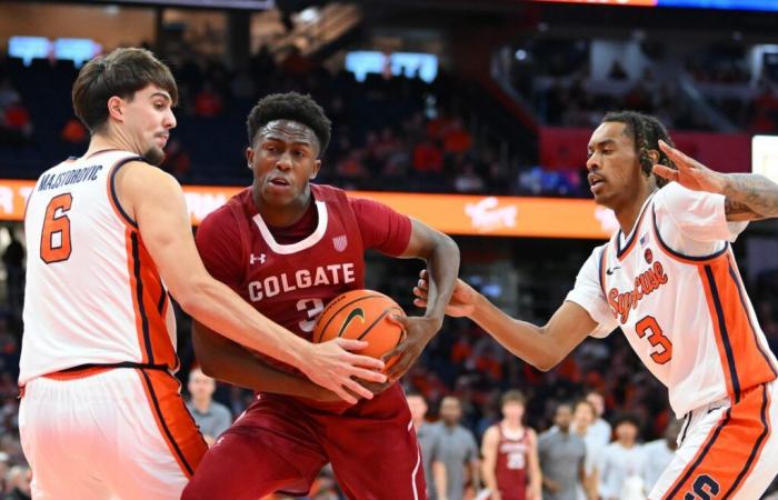 Syracuse sneaks past Colgate after blowing 13-point lead