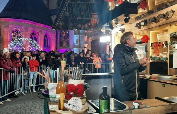 The big day crowd at La Ferté-Bernard for the television show Tous en cuisine