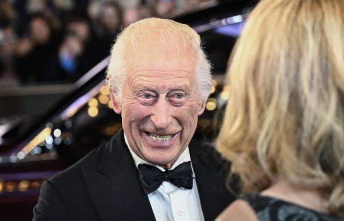 King Charles looks dapper at Gladiator II premiere as Queen Camilla stays home