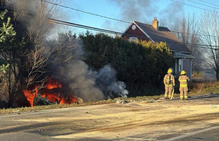 A head-on collision leaves one dead in Saint-Edmond (updated)