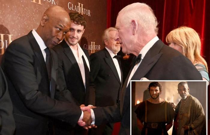 Denzel Washington fumbles encounter with King Charles III at ‘Gladiator II’ premiere