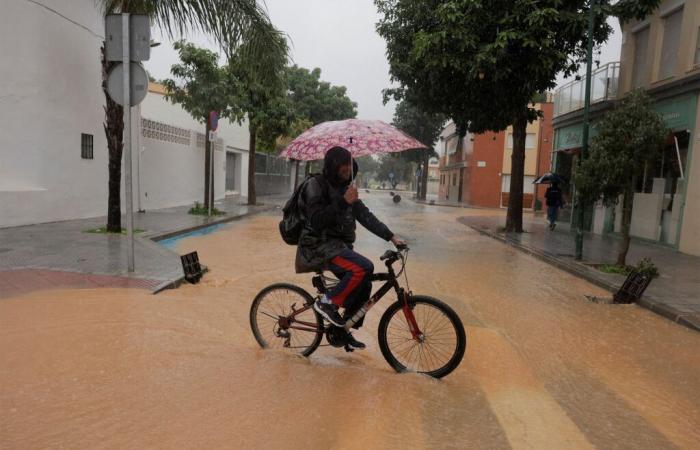 Torrential rains fall on Malaga and southern Spain