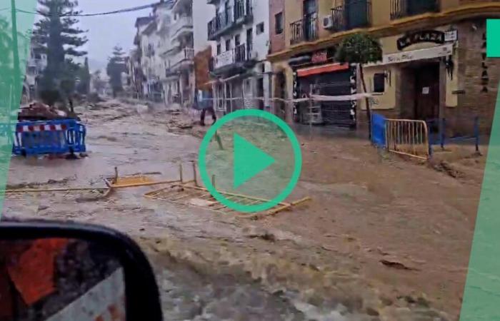 torrential rains in Malaga, two weeks after devastating floods