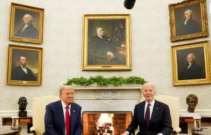 “Welcome back”: Biden greets Trump at the White House