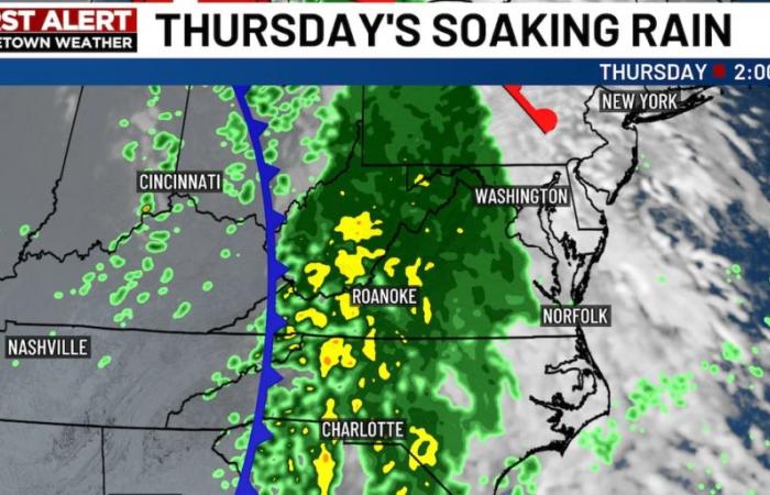 Rain & coldest air since February arrives late this week