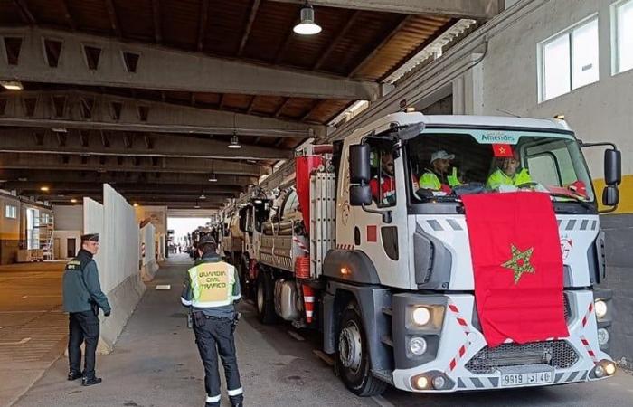 Morocco sends aid consisting of 25 trucks and 70 workers