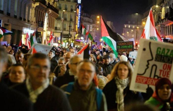 In Paris, thousands demonstrate against a controversial gala in support of Israel