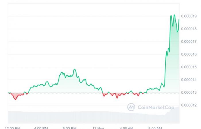 an altcoin gains 270% in one day!