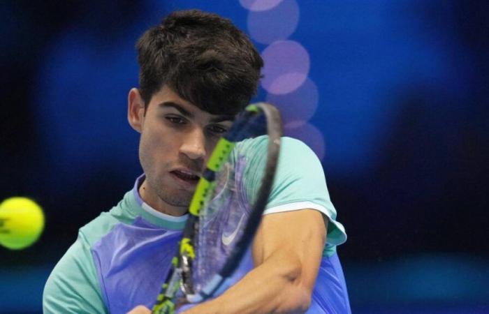 Masters Cup: Carlos Alcaraz goes out to train with a nasal strip before the match with Rublev