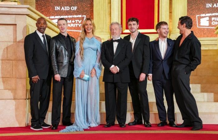 Paul Mescal, Connie Nielsen and Denzel Washington hit the red carpet at the London Royal premiere of ‘Gladiator II’ — photos