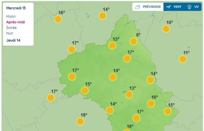 CARDS. Weather: minimums at 1°C this Wednesday, in which municipalities is it the coolest in Aveyron?