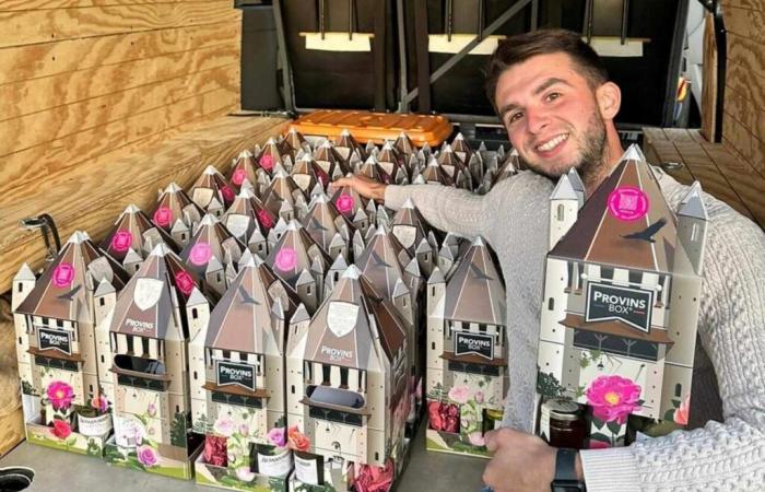 candy, beer, honey… he created a “Provins Box” filled with rose products!