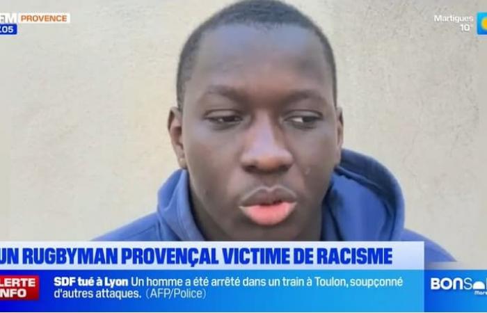 a rugby player denounces monkey cries during a match in Savoie