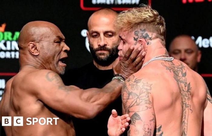 Mike Tyson vs Jake Paul: Tyson slaps Paul during final face-off at weigh-in