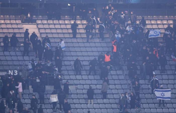 a brief incident in the stands, the stewards intervened