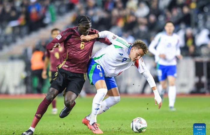 UEFA Nations League 2024/25 League A football match: Belgium vs. Italy-Xinhua