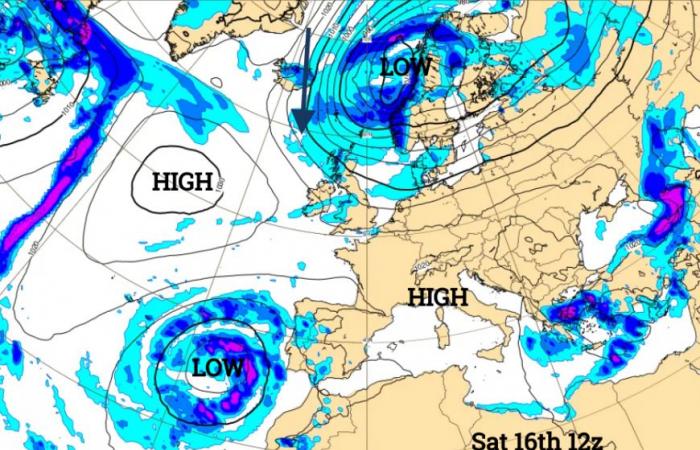 Colder air arrives from the Arctic