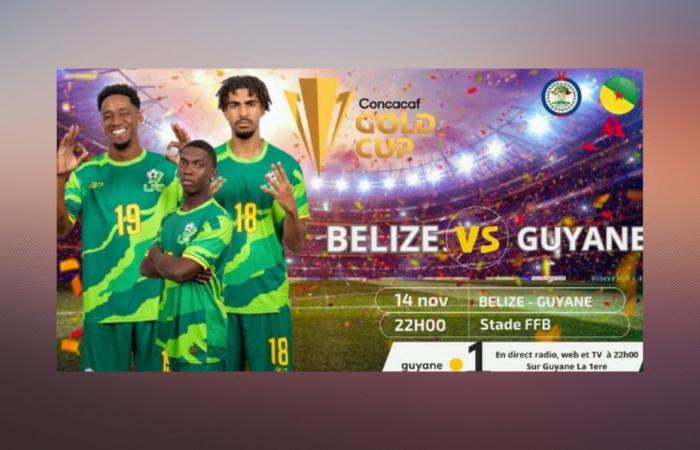 the Guyana selection faces the Belize selection this evening