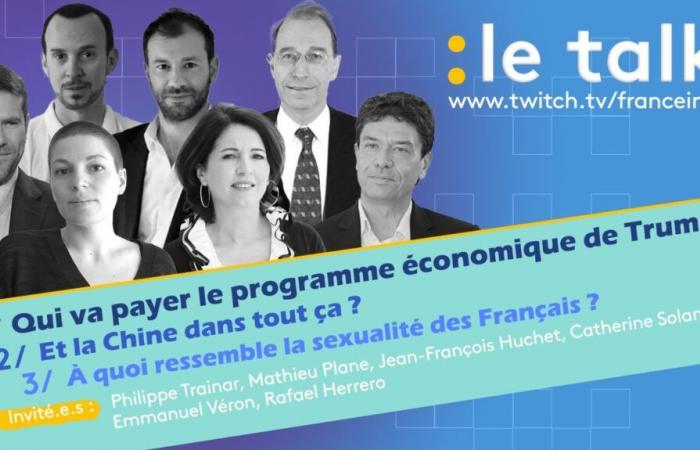 Live – The Talk – Who will pay for Trump’s economic program, and China in all this and what French sexuality looks like, come and ask your questions live!