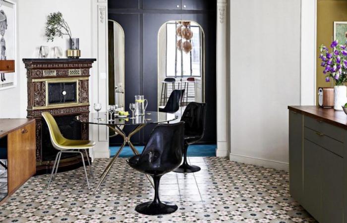 Parisian apartment with a superbly mastered vintage style