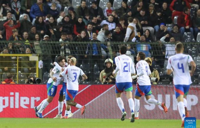 UEFA Nations League 2024/25 League A football match: Belgium vs. Italy-Xinhua