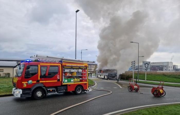 In Fécamp, a coach catches fire with around thirty children and adults from the IME on board