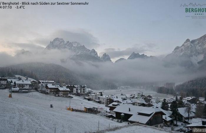 In Sesto Pusteria a dusting of snow anticipates winter while Jannik Sinner competes in Turin