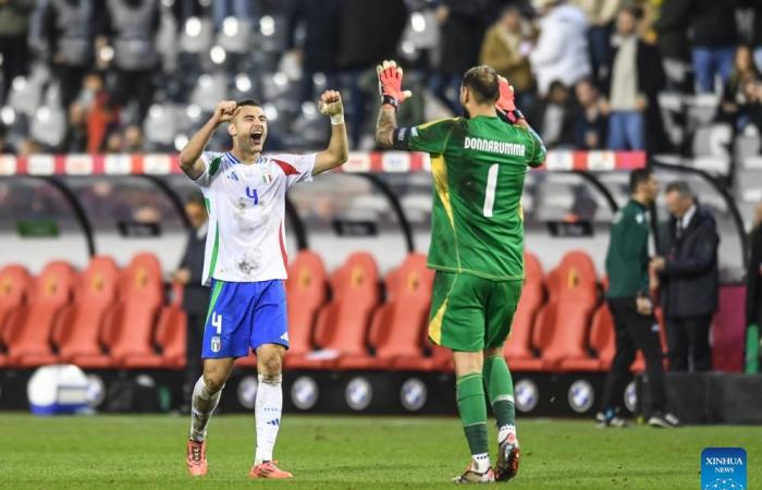 UEFA Nations League 2024/25 League A football match: Belgium vs. Italy-Xinhua