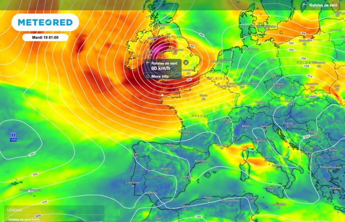 Our maps indicate a clear strengthening of winds in France! Should we expect a gale or a storm?