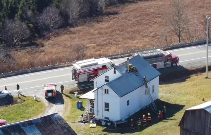 Residence fire in Saint-Magloire