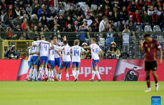 UEFA Nations League 2024/25 League A football match: Belgium vs. Italy-Xinhua