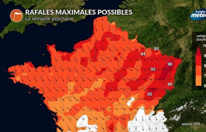 Risk of gale next week: the northwest under caution