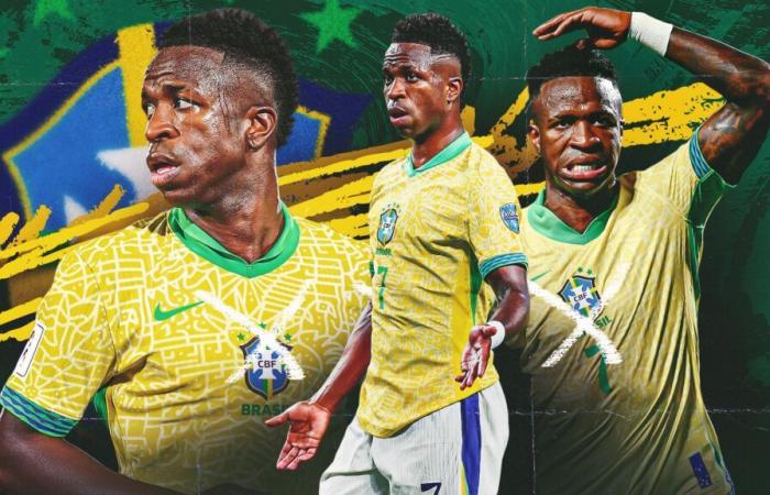 Five goals in five years: Vinicius Jr must improve his dismal record with Brazil or risk World Cup embarrassment in 2026.