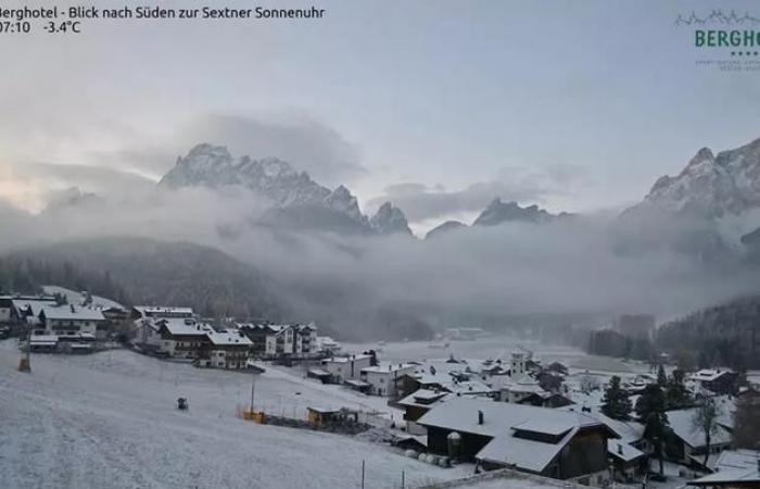 Dusting of snow in South Tyrol: temperatures dropping