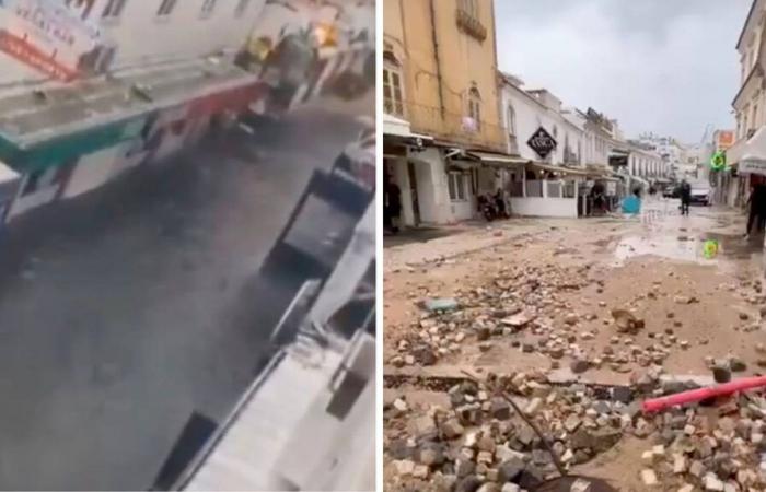 Five minute downpour submerges streets of Algarve as flash flooding continues to…